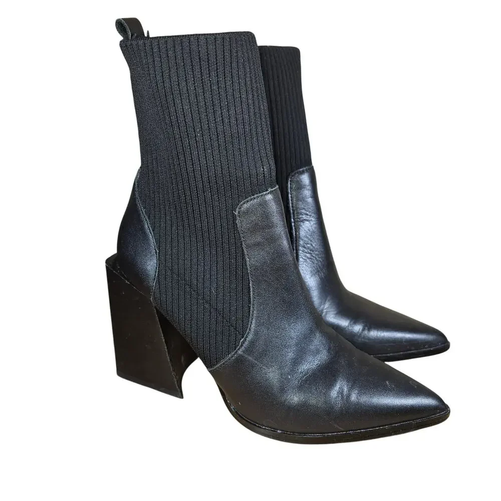 Steve Madden Hollis Sock Leather Block 4